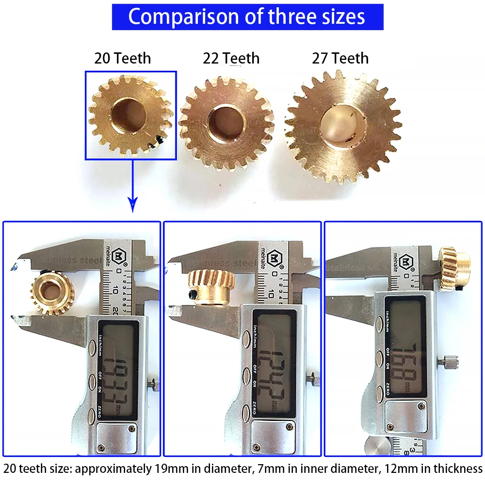 Шестеренки медные с винтовыми приводными колесами для мини-козлового крана 1 шт.