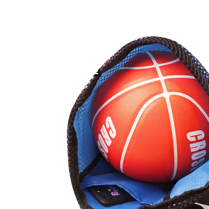 

Adults Backpack, Unisex Large Capacity Drawstring Bag Shoulder Bag for Basketball Football, Black/Red/Blue