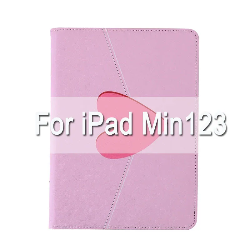 for ipad mini123 Чехол-книжка с магнитной застежкой для iPad Pro 9," 10,5 11 Air Air2 мини, на возраст 1, 2, 3, 4, 5 и розового цвета с сердечком Стиль Tablet крышка чехол для нового iPad 9,7 - Цвет: for ipad mini123