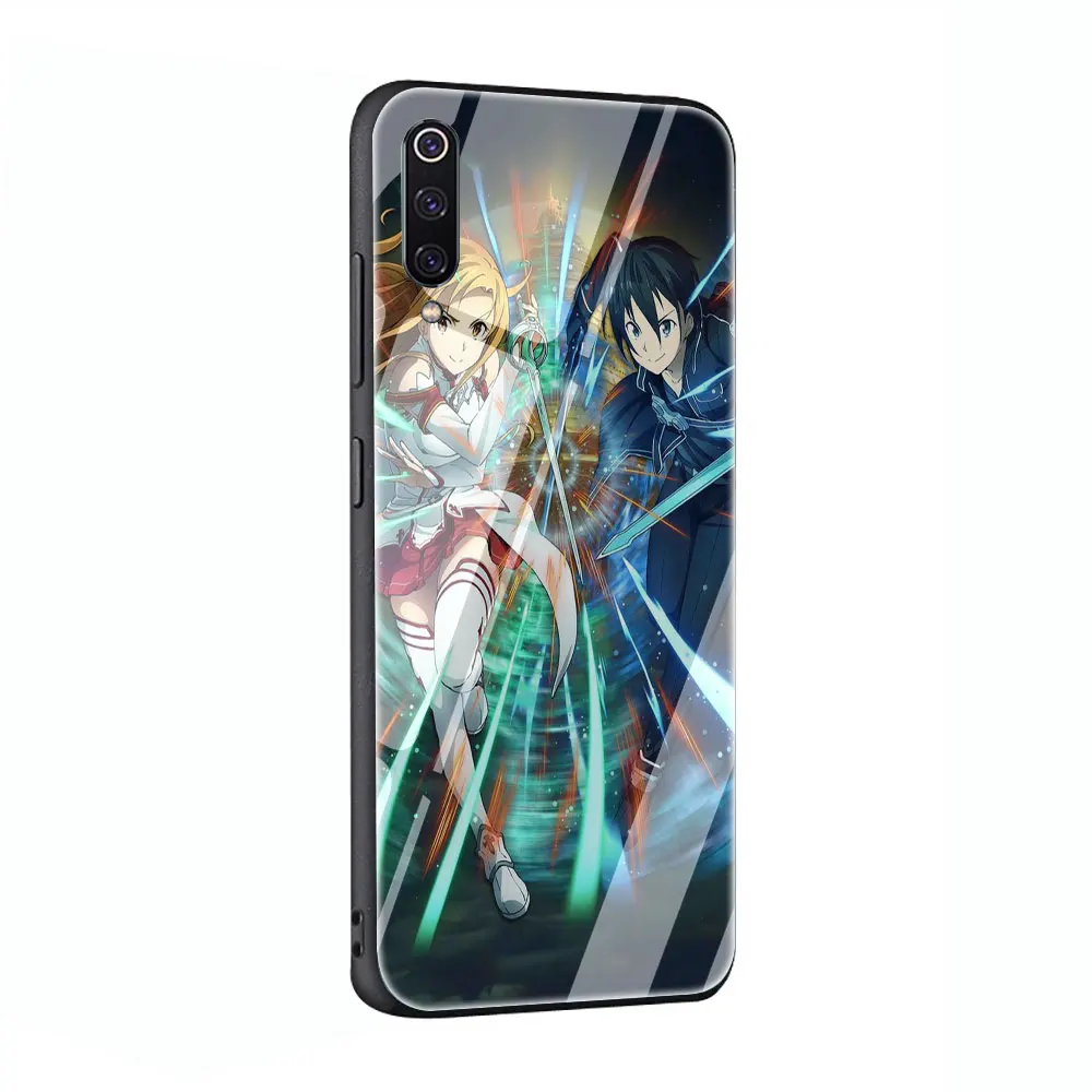 Мультяшный Меч Art Online Anim закаленное Стекло телефона Футляр для Redmi 4x 6A Примечание 5 6 7 Pro Xiaomi Mi 8 Lite A1 A2 5X6X9 - Цвет: G2