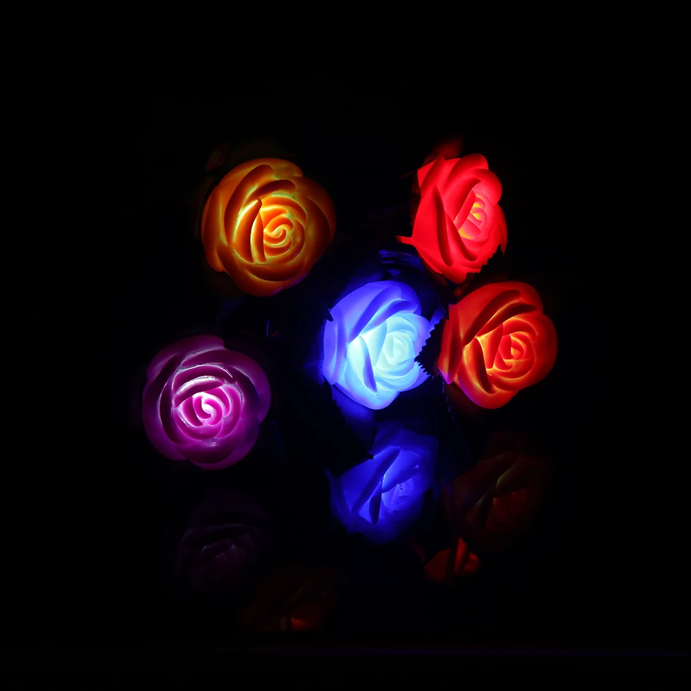 

Artificial Rose Flower Light Colorful Rose Artificial Rose Flower LED Light For Mother'S Day Thanksgiving Valentine'S Day Gift