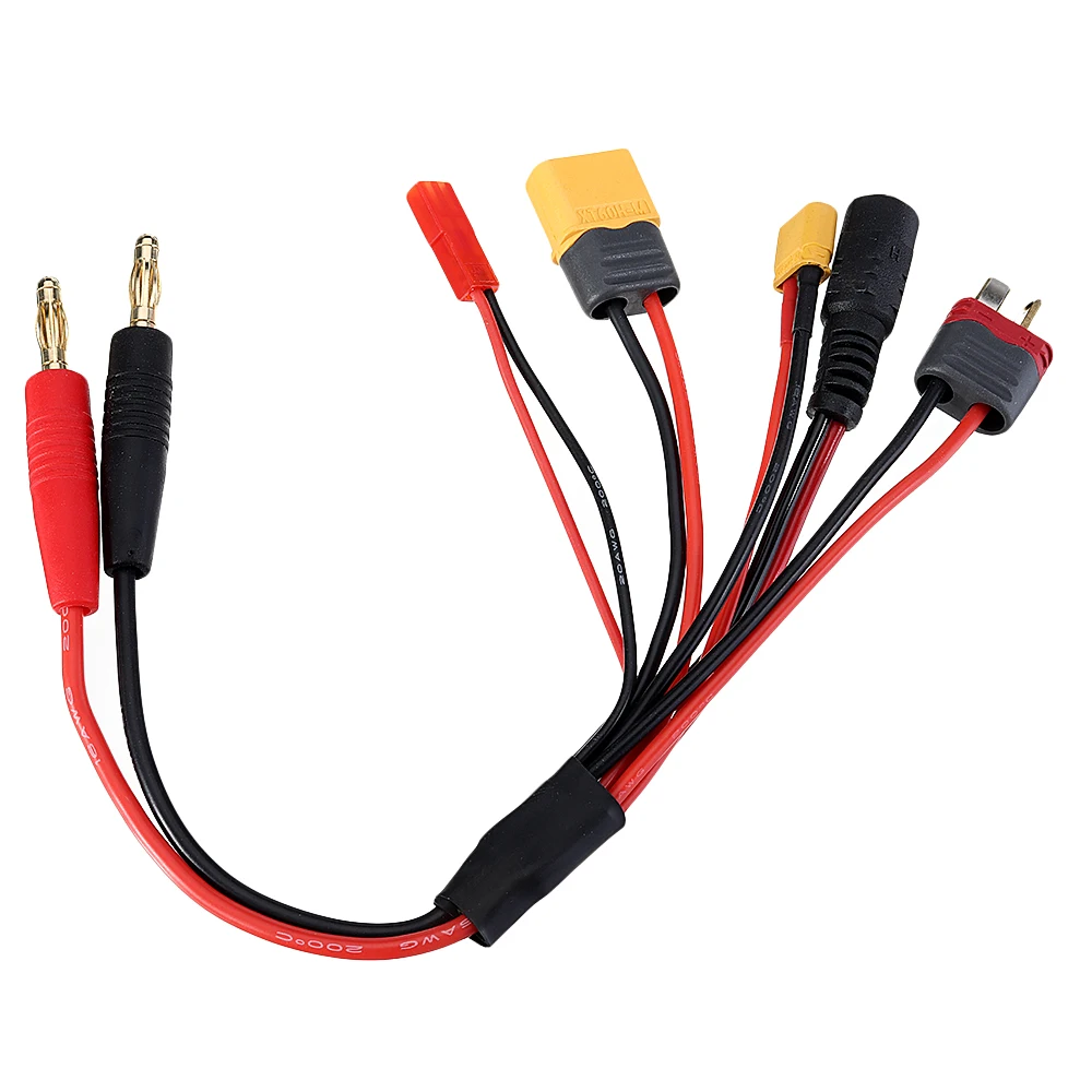 20 см 20AWG 4,0 мм разъем типа "банан" к XT60 XT30 DC5.5 T штекер зарядного устройства кабель-адаптер для IMAX B6 зарядное устройство isdt RC FPV гоночный Дрон