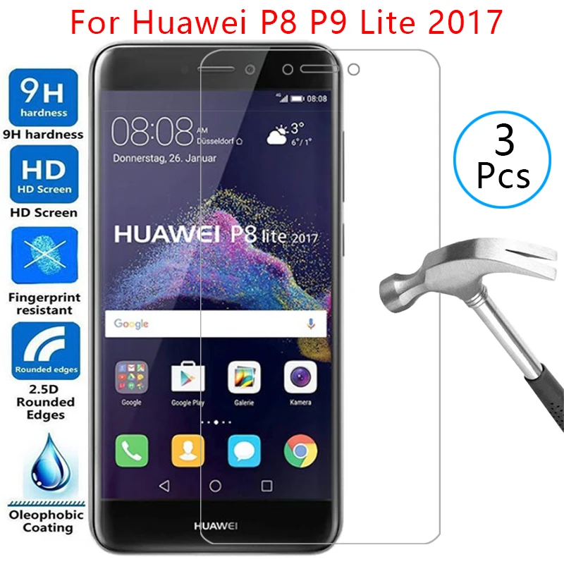 Закаленное стекло для защиты экрана huawei p8 p9 lite 2017 чехол p 8 9 light p8lite p9lite телефона