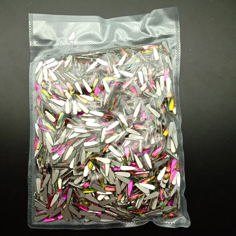 

Wholesale 1440pcs/Pack 32 Styles 3*10mm/2*6mm Raindrop Diamonds For Nail Art Rhinestones Decorations Accessories