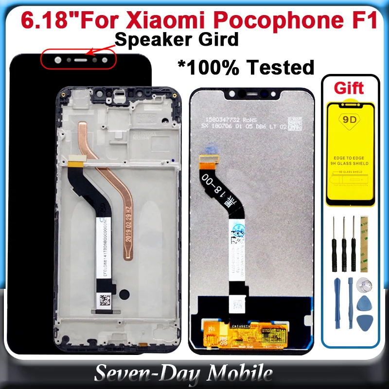 Сменный сенсорный ЖК-экран для Xiaomi Pocophone F1 6 18 дюйма | Мобильные телефоны и