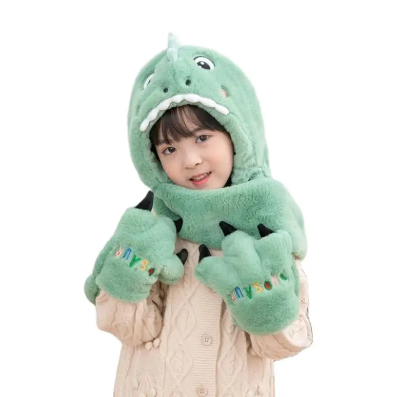 

Детский шарф-шапка с динозавром на Возраст 3-10 лет