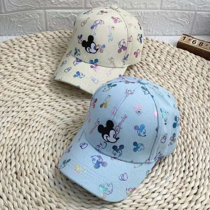 

2021 Disney for New children's holiday cap children's cartoon embroidered cap boy's sunscreen baseball cap