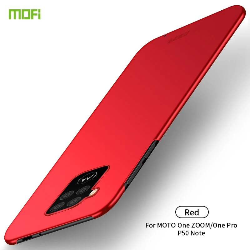 Для Motorola Moto P50 Note чехол MOFI Жесткий pc чехол для Motorola Moto P50 Note One Zoom One Pro Чехол Для Телефона - Цвет: Красный