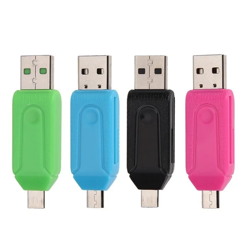 Универсальный sim Card reader 2 в 1 Micro USB2.0 адаптер для чтения карт OTG TF/SD карты сим карта