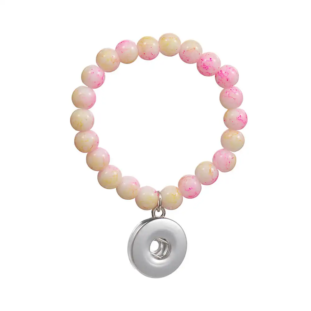 Двухцветный браслет со стеклянными бусинами для девочек-подростков