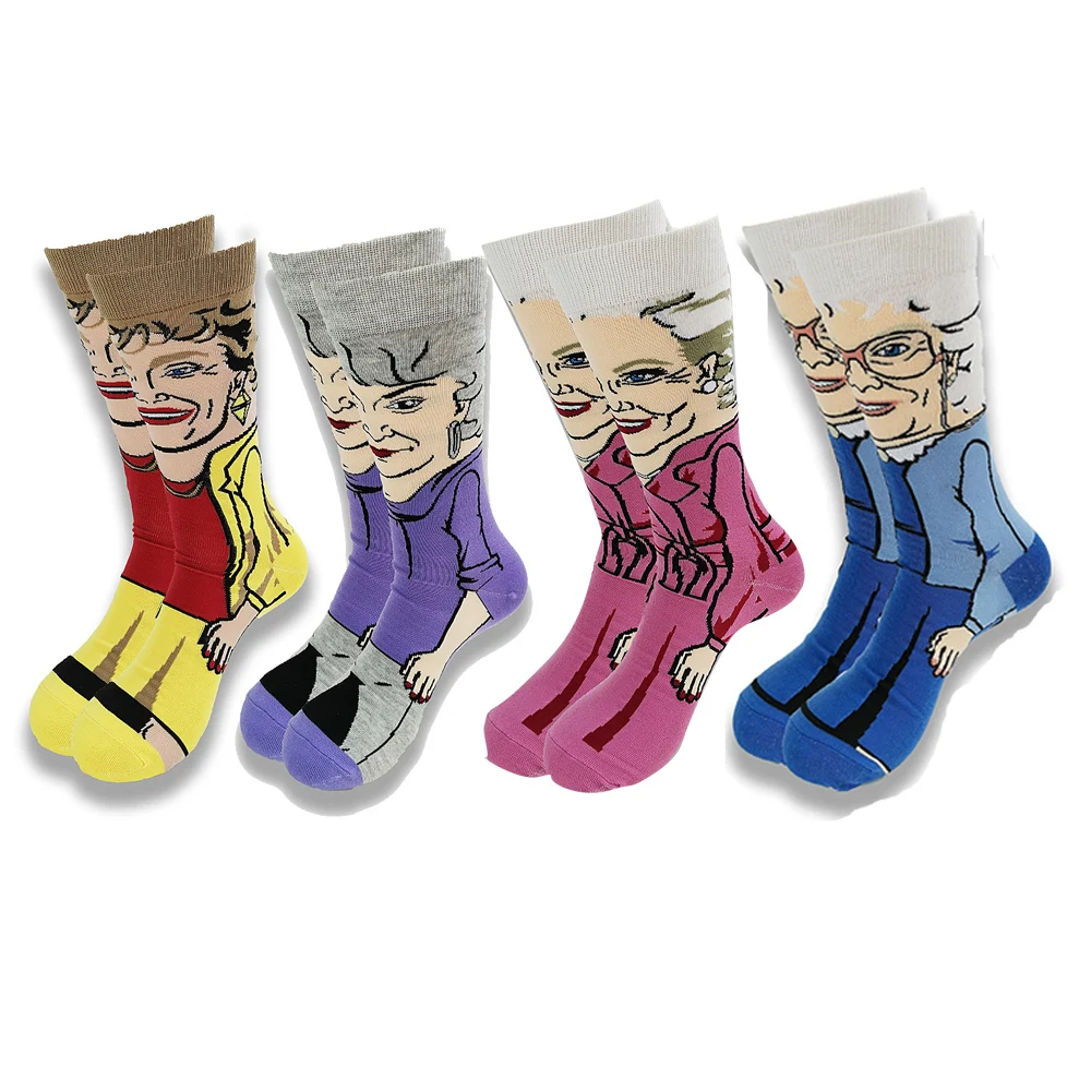 

Autumn Winter Anime Knitting Socks Man Cartoon Hip HopSkateboard Socks Women's Cartoon Sewing Pattern Basketball Cotton Socks