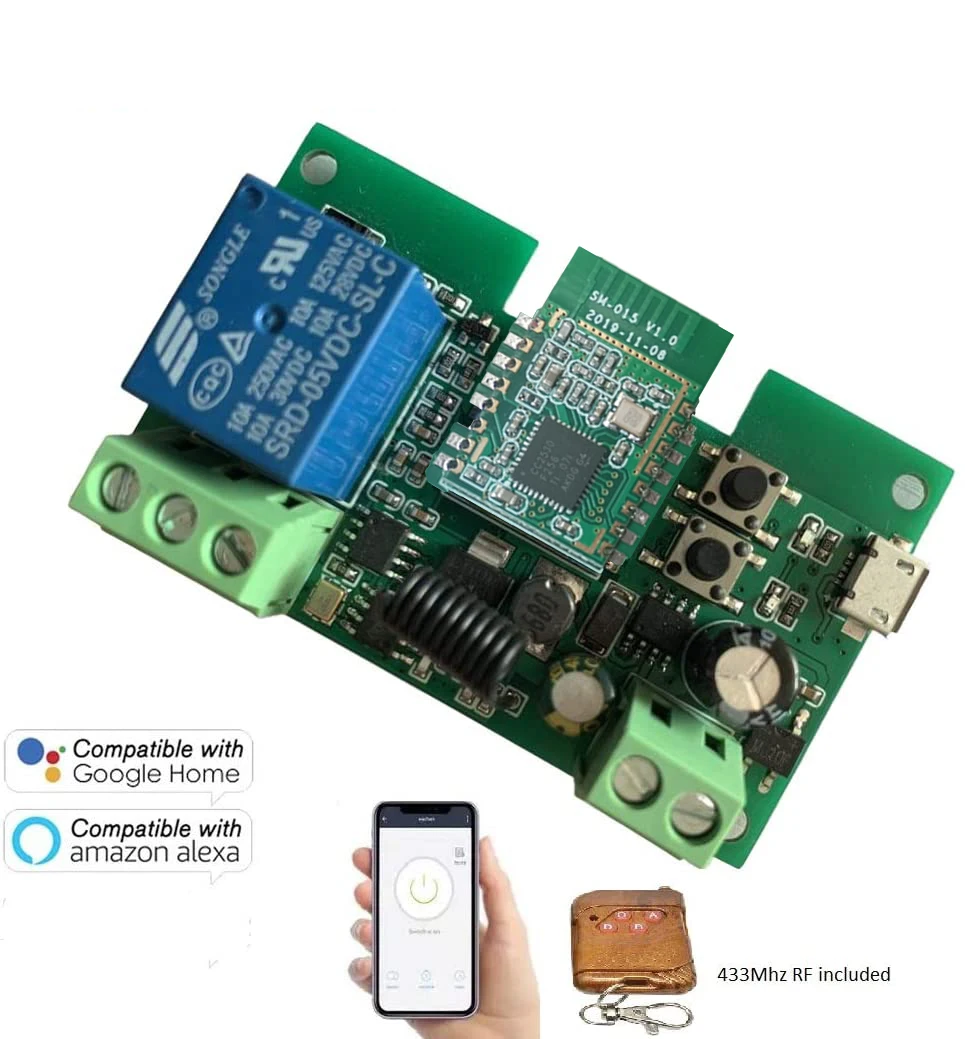 DC5-32v Ewelink ZigBee Relay Module Remote Control Light Switch Work With Alexa Google Home Sonoff/Tuya Smart Hub Gateway Bridge |