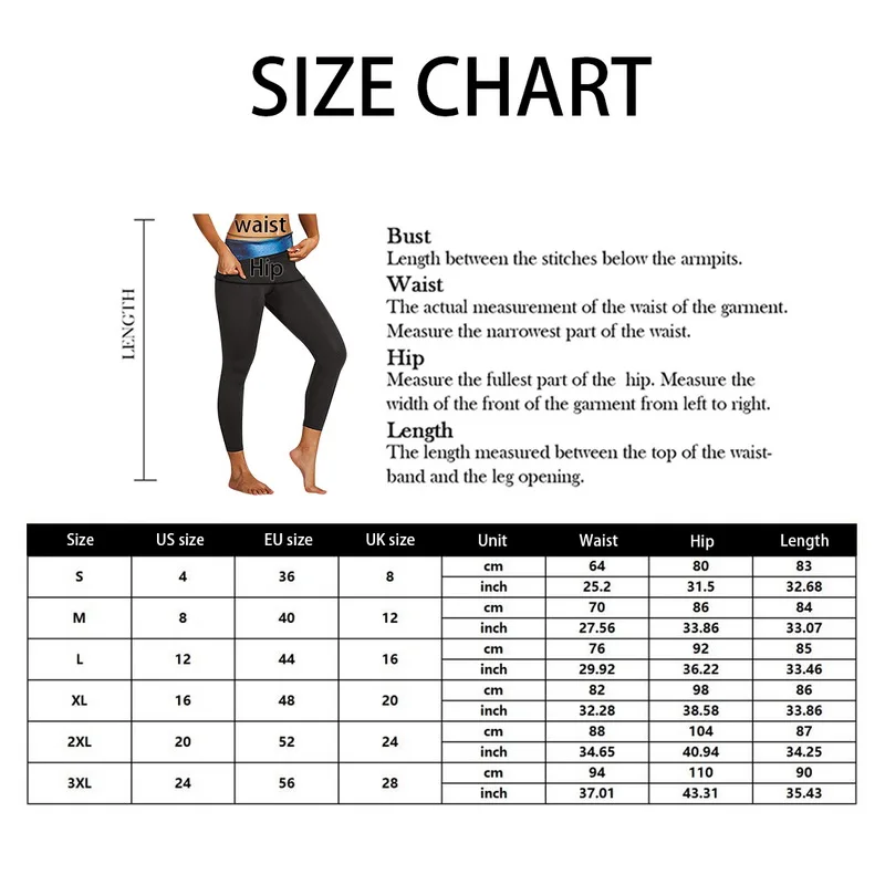 

Women's Sauna Slimming Pants Gym Workout Hot Thermo Sweat Sauna Leggings Shapers Waist Trainer Tummy Control Fat Burning Pants