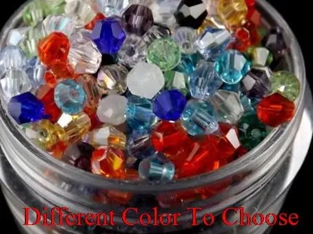 

4mm 6mm 3mm 1000Pcs/lot strand Bicone Faceted Glass Cuts Looses Crystal Beads Colored Mixed bracelet hrh3 making Spacer