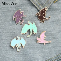 pterosauria enamel pins custom dinosaur brooches bag clothes lapel pin beast badge wild animal jewelry gift for kids friends