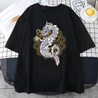 Женская футболка с принтом Lucky Cloud Dragon Totem, модная летняя брендовая Футболка Harajuku, свободная женская футболка