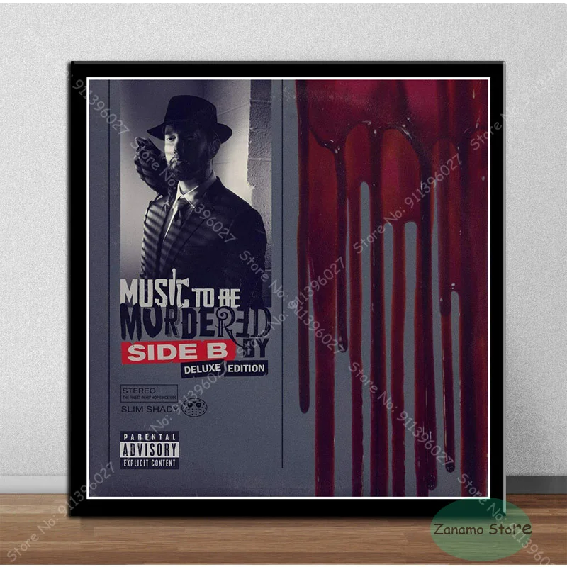 ТЗ70 Рэп Арт Музыкальная Звезда Альбом Эминем Будет Убит Плакат Печати на Холсте Живопись на Стене Картина для Декора Дома Гостиная