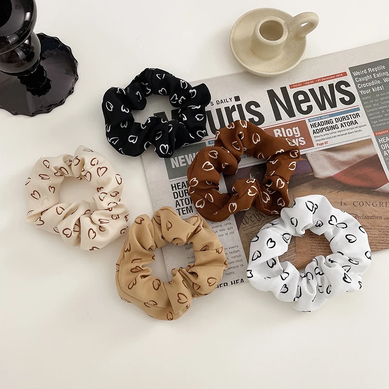 

Модные эластичные резинки для волос, резинки для волос с узором в виде сердца, резинки для волос, держатели для конского хвоста, резинка, Кор...