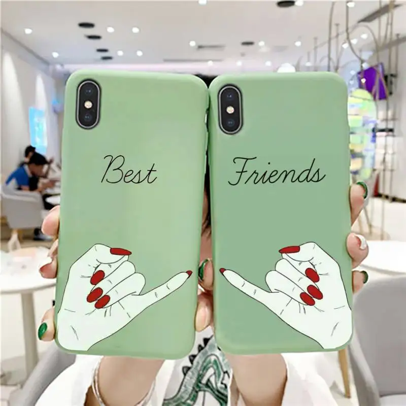 

Makeup best friend girlfriend Liquid Silicone Phone Case For iphone 11 Pro Max X XS Max XR Shell For iPhone 7 8 6 6S Plus