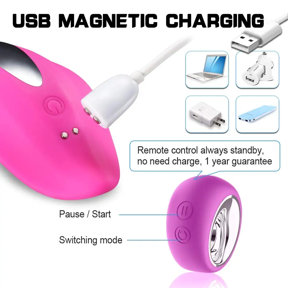 Пригодные для носки трусики вибратор с беспроводным ремешком на вибрирующих