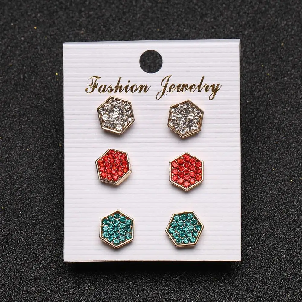CARTER LISA блестящие многоцветные серьги гвоздики со стразами для женщин и девочек