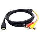 DOONJIEY HDMI-совместимый штекер к 3 RCA AV композитный штекер MM Соединитель адаптер кабель шнур