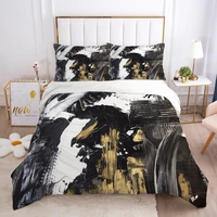 3d bedding set blanketcomforterduvet cover pillowcases luxury bed linens bed set queen king double size ink black