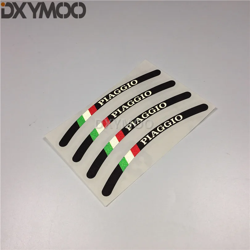 Car Styling Vinyl Decals Waterproof Motorcycle Bike Wheel 10~12 Inch Tyre National Flag Vespa Piaggio Sticker 12.5cm | Автомобили и