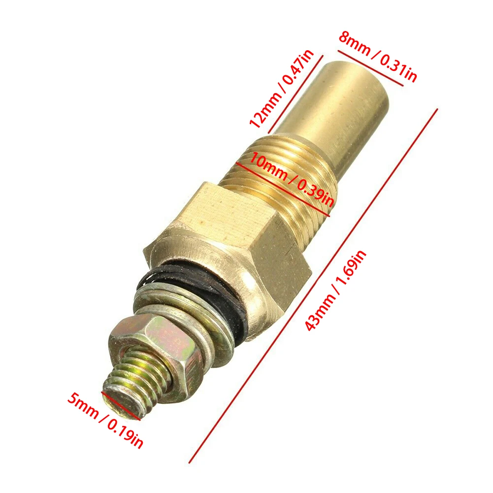 

BTRLIACY 2" 52mm Digital Car Water Temp Temperature Gauge 12V 100-250 F Water Temp Joint Pipe Sensor Adapter Auto Meter