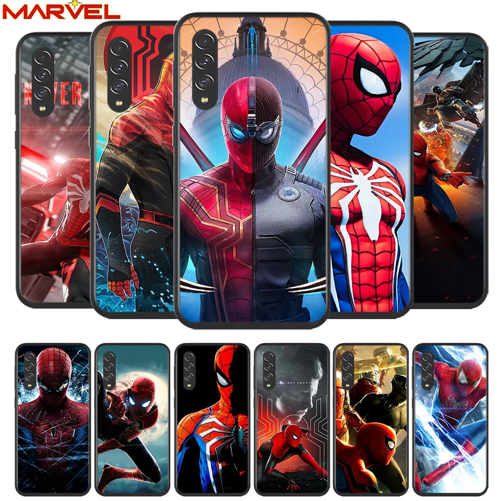 

Marvel Spiderman hero for Samsung Galaxy A90 A80 A70 A60 A50 A40 A2Core A10 M31 M21 M60 M40 M30 Soft Black Phone Case