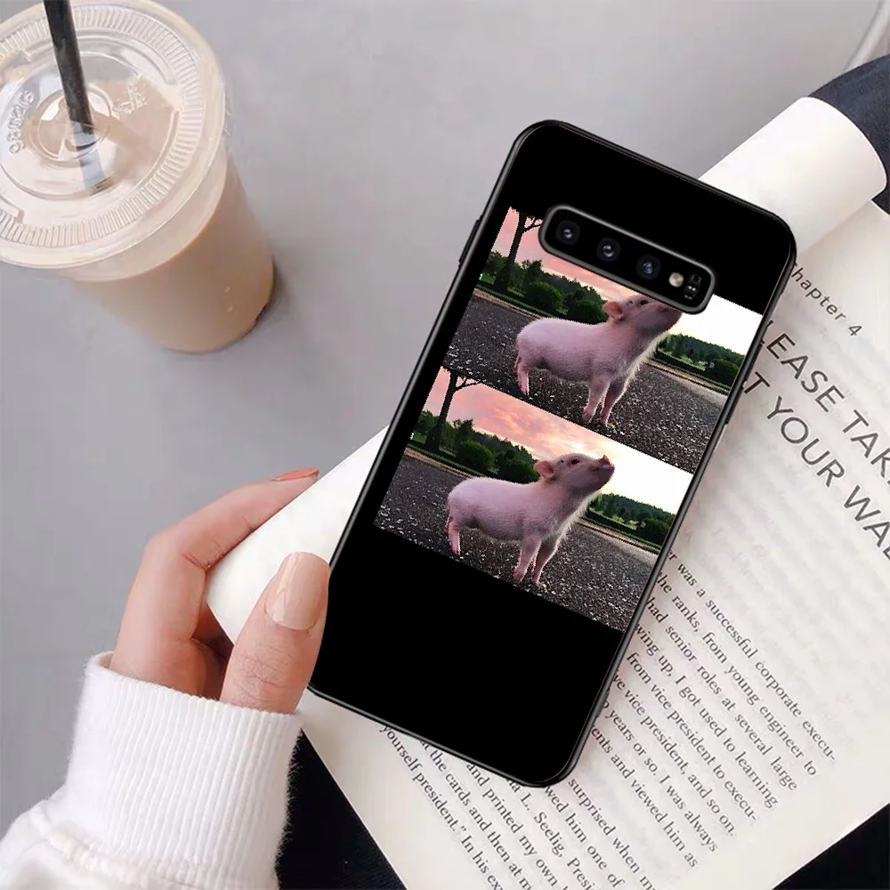 

NBDRUICAI Cute Little Pink Pet Pig Soft Silicone Phone Cover for Samsung S9 plus S5 S6 edge plus S7 edge S8 plus S10 E S10 plus