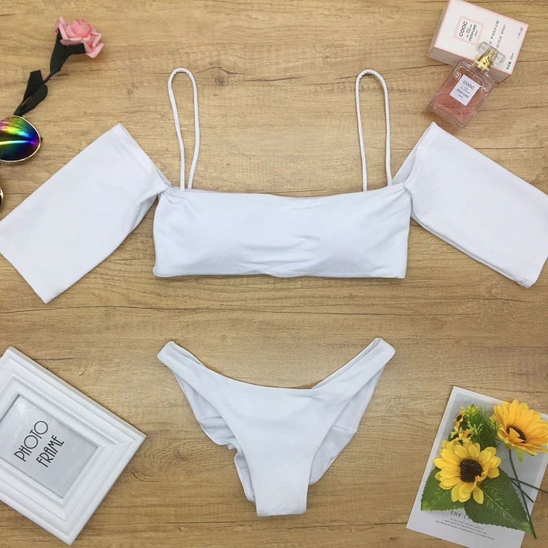 Черный комплект бикини 2020 синий красный белый купальник женский купальный