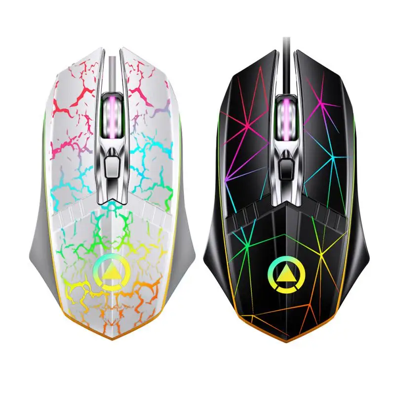 

Office Mouse Metal Wheel 4 Button Luminous Mouse Computer Bracelet Compass USB Interface Computer NEW Wired Gaming Mouse