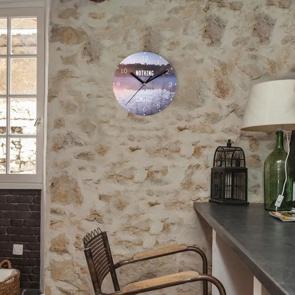 Стильные креативные деревянные настенные часы из ДВП в стиле ретро с цветным