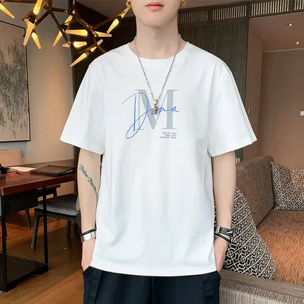 

New summer short-sleeved t-shirt men's trendy men's clothing on the wild 3921