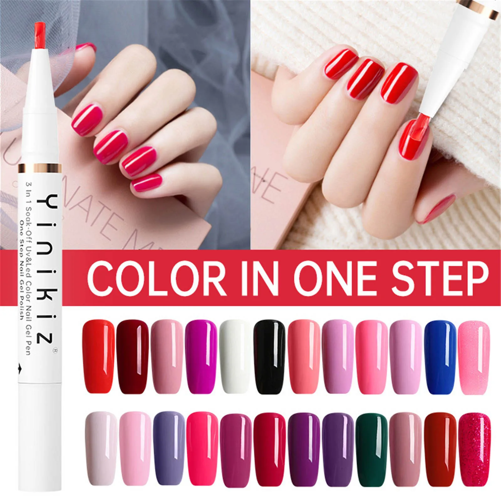 

Nail Polish Pen Effect Glue Nail Art 6w UV Gel Liquid Mini Baking Light Phototherapy Hybrid Glue 2*4ml Glossy Base Top Coat