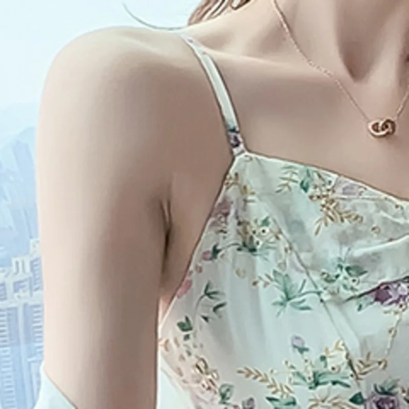 

Dresses Women Floral Pattern Summer Sweet Holiday Sleeveless Dress Casual Party Vestido Mujer A-line Female Chic Embroidery Robe