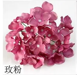 Rose pink Искусственные цветы гортензии головы фон Сделай Сам стены арки шелковые с цветами, для украшения дома свадебные цветы - Цвет: Rose pink