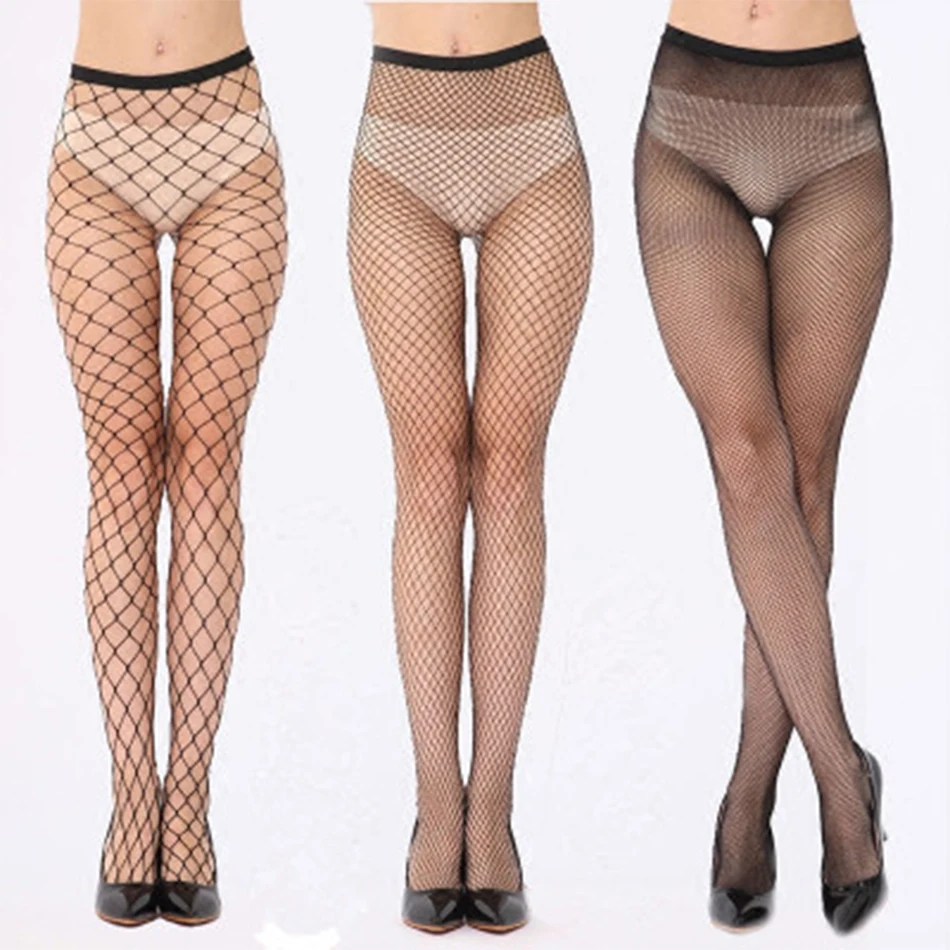 

Women's Sexy Fishnet Stockings Fish Net Pantyhose Mesh Lingerie Sexy Erotic Stocking big hole bodystocking Crotch high stockings