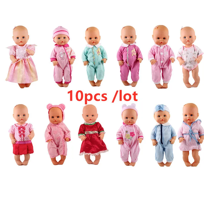 10pcs mixed5 13 дюймов Одежда для кукол подходит 35 см Nenuco кукла Ropa Nenuco y su Hermanita Nenuco аксессуары 10 шт./лот разные наряды/платья - Цвет: 10pcs mixed5
