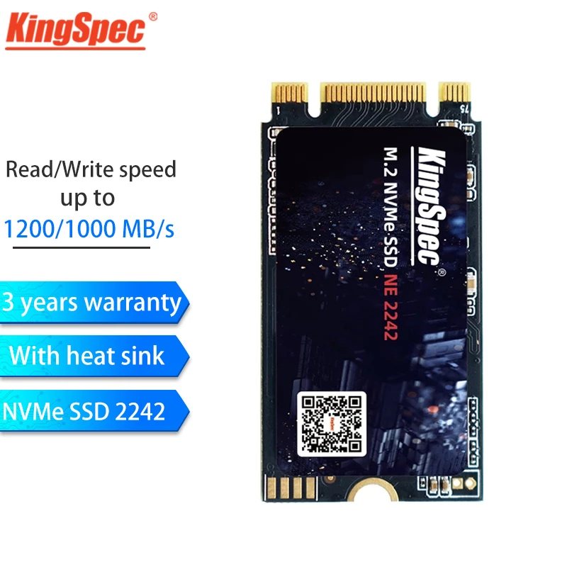 SSD KingSpec M2 NVME 2242 500 Гб M.2 PCIe 128 ГБ 512 ТБ внутренний жесткий диск hdd для ноутбука