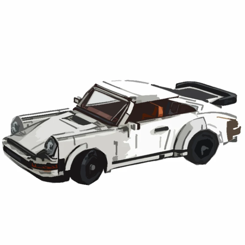 Новый Ретро-конструктор Два в одном белый супертехнический спортивный