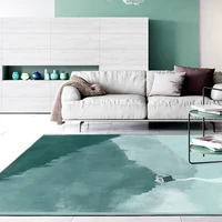 fashion simple lake blue abstract watercolor art mountain door mat bedroom living room non slip bedside carpet matcustom size
