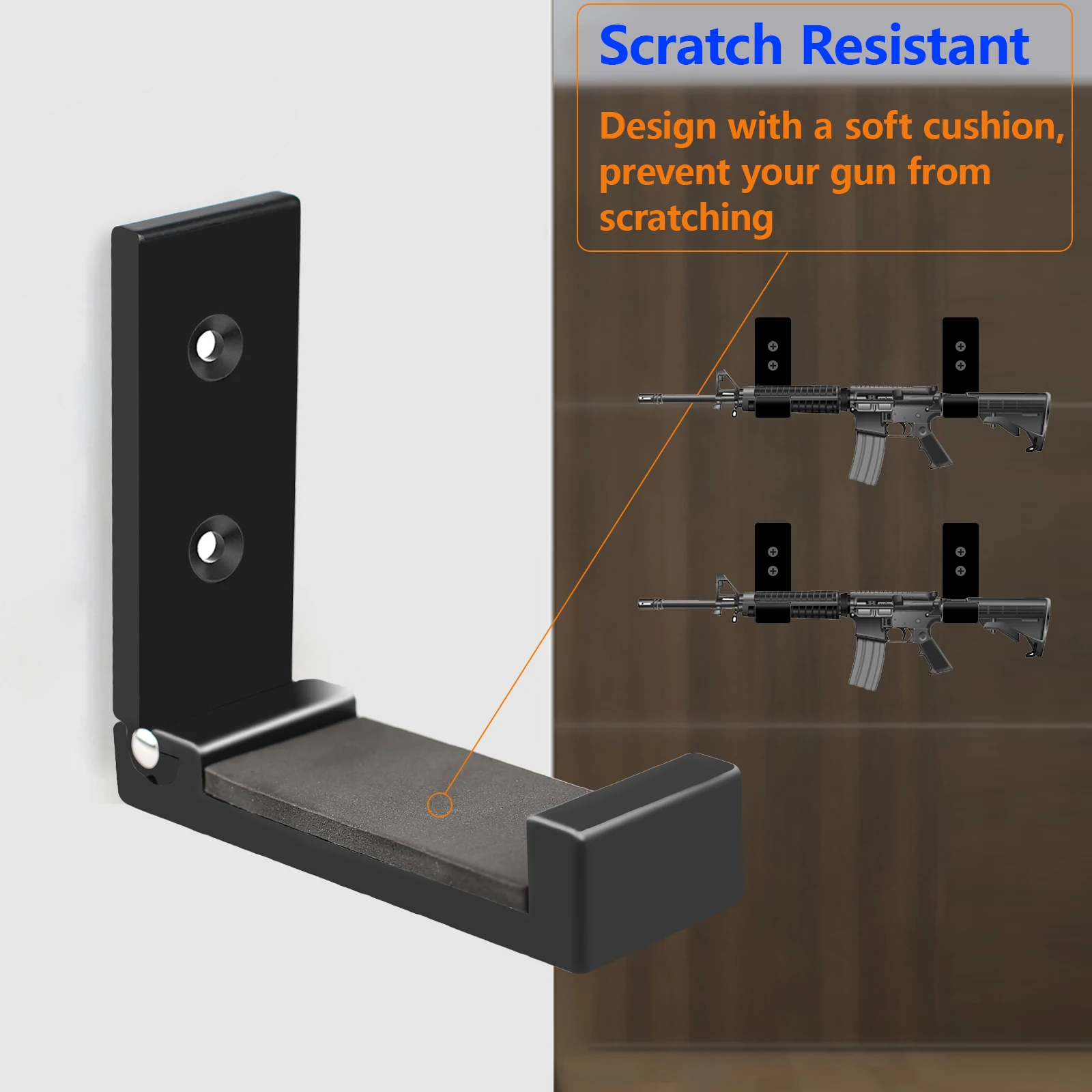 Настенное крепление для пистолета-складные крючки-вешалки с защитой от царапин и