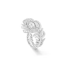 Женское кольцо с перьями, необычное ажурное кольцо для свадьбы, помолвки, коктейля