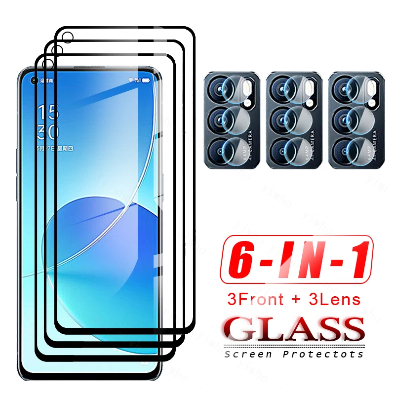 

Закаленное стекло с полным покрытием для Oppo Reno6 5g, Защита экрана для Oppo Reno6 5g Z, Защитное стекло для камеры для Vivo Reno 6 Z 5g