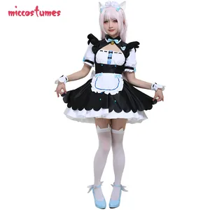 Nekopara ванильный костюм для косплея платье горничной с кошачьими ушками для женщин костюмы для косплея