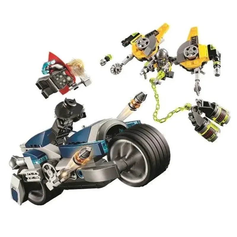 2020 Новый герой мстители Спидер мотоцикл атака Совместимость с 76142 строительные