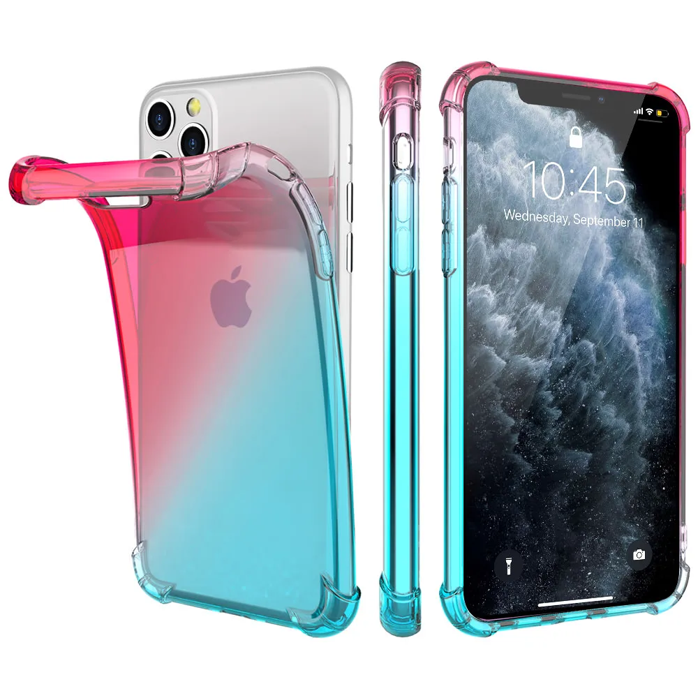 LAPOPNUT градиентный Тонкий силиконовый чехол для Iphone SE 2020 11 Pro Max Xs X Xr 8 7 Plus 6 6s
