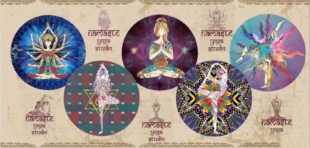 Большие фотообои Milofi в стиле ретро ностальгические Индийская Йога фон для